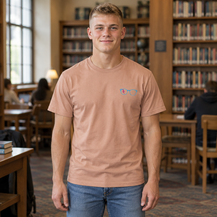 Propaganda Hacker Graphic Tee in Pale Pink