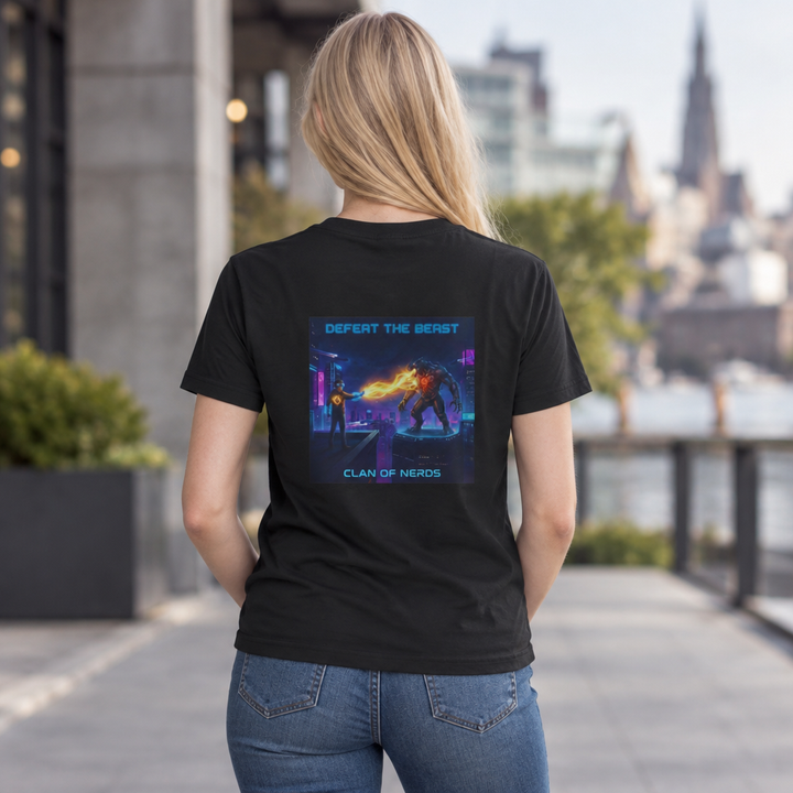 Defeat the Beast Women’s Tee in Black