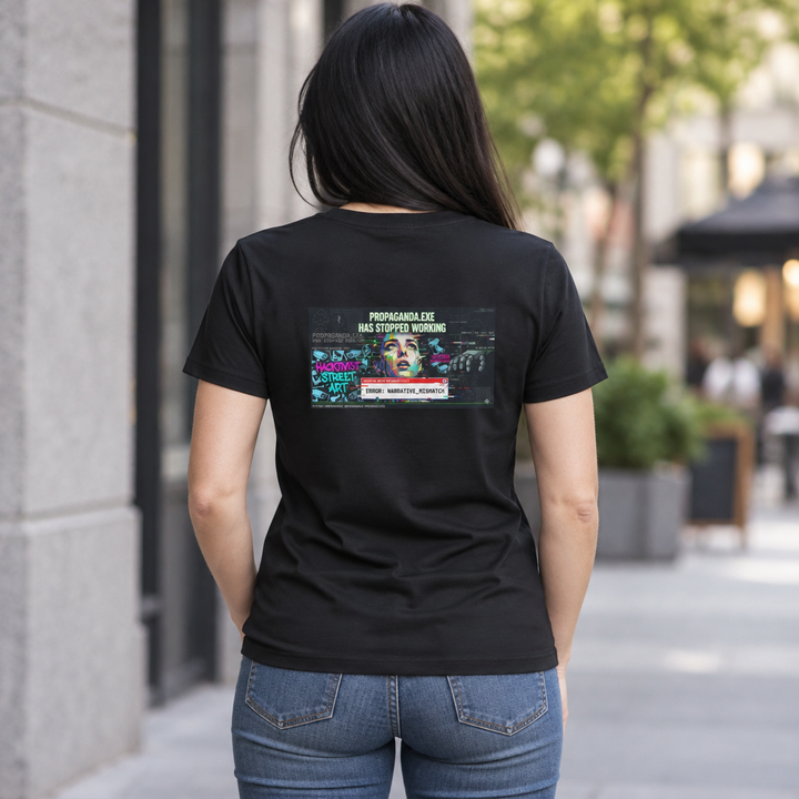 Propaganda Hacker Women’s Tee in Black