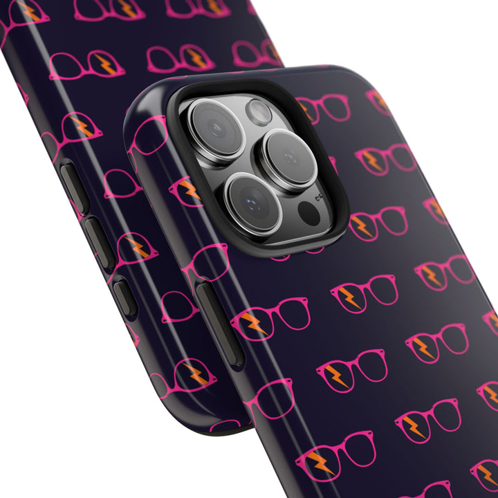 Pink/Orange Glasses Pattern Tough Phone Case by Clan of Nerds