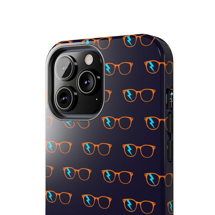 Orange/Cyan Glasses Pattern Tough Phone Case by Clan of Nerds