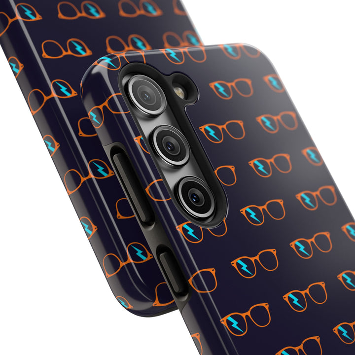 Orange/Cyan Glasses Pattern Tough Phone Case by Clan of Nerds