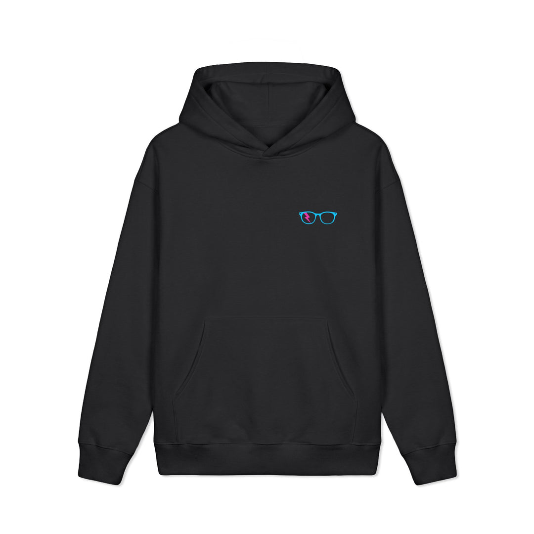 Cyan/Pink Glasses Men’s Hoodie by Clan of Nerds