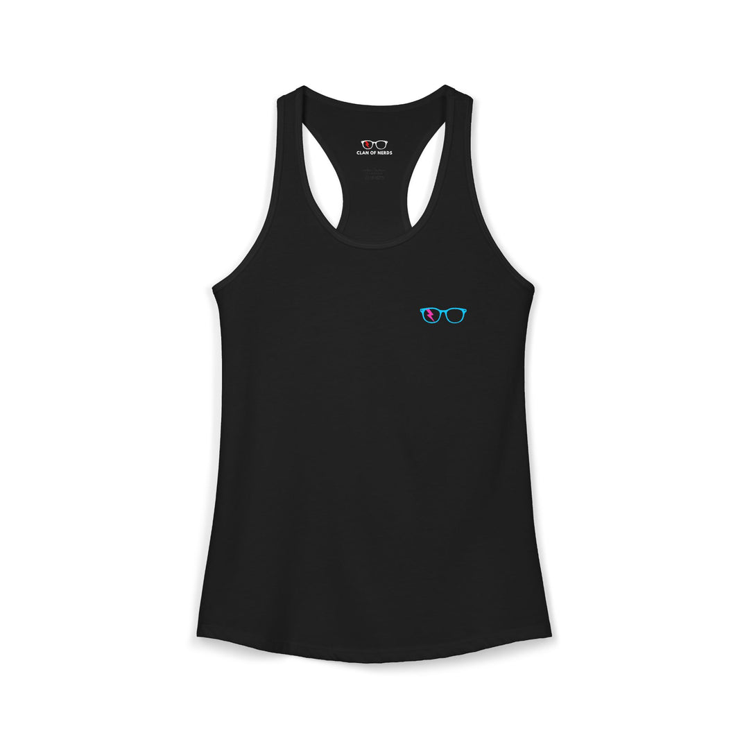Cyan/Pink Glasses Women’s Tank by Clan of Nerds