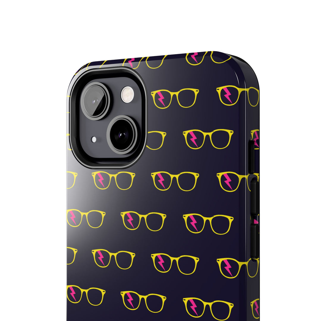 Yellow/Pink Glasses Pattern Tough Phone Case by Clan of Nerds