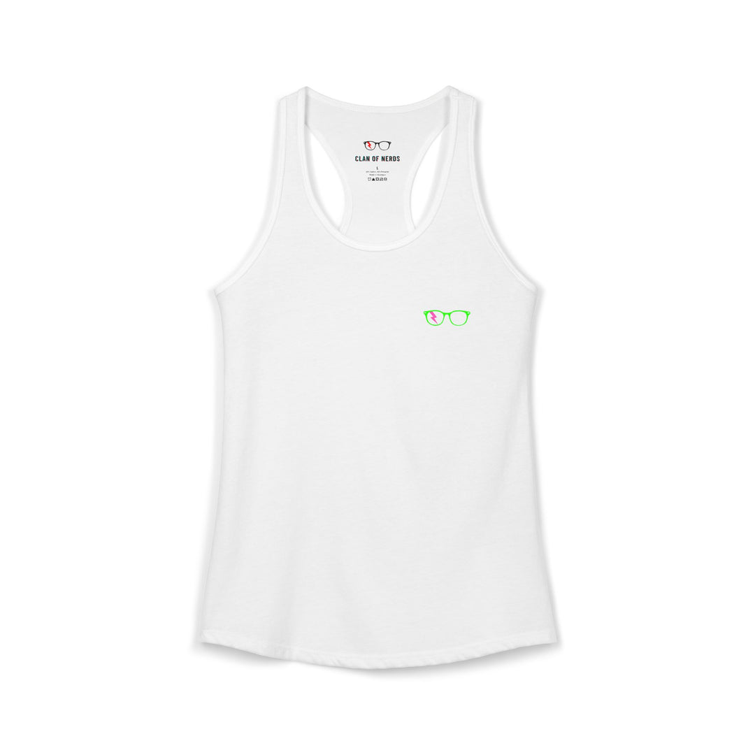 Green/Pink Glasses Women’s Tank by Clan of Nerds