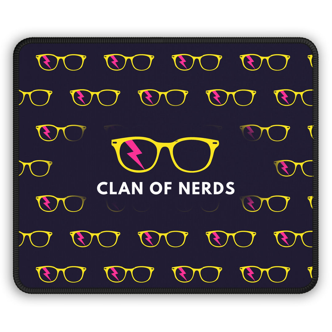 Yellow/Pink Glasses Pattern Mouse Pad by Clan of Nerds