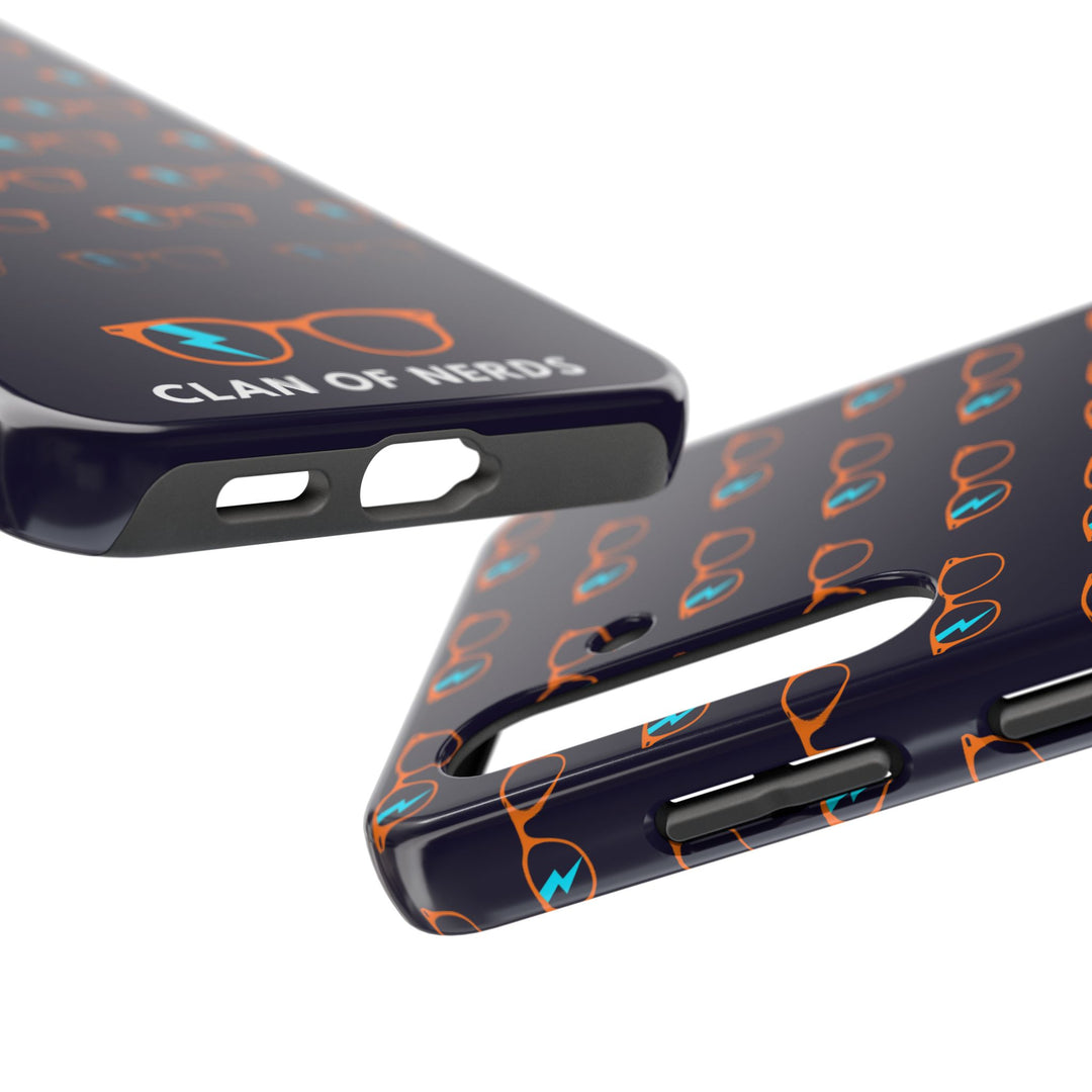 Orange/Cyan Glasses Pattern Tough Phone Case by Clan of Nerds
