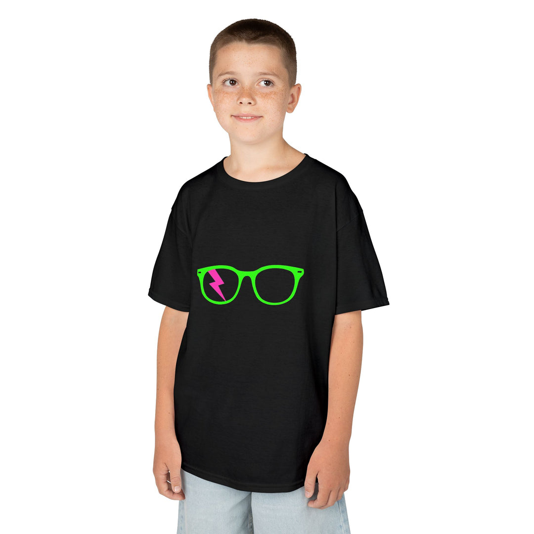 Green/Pink Glasses Kids Tee by Clan of Nerds