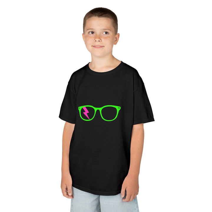 Green/Pink Glasses Kids Tee by Clan of Nerds