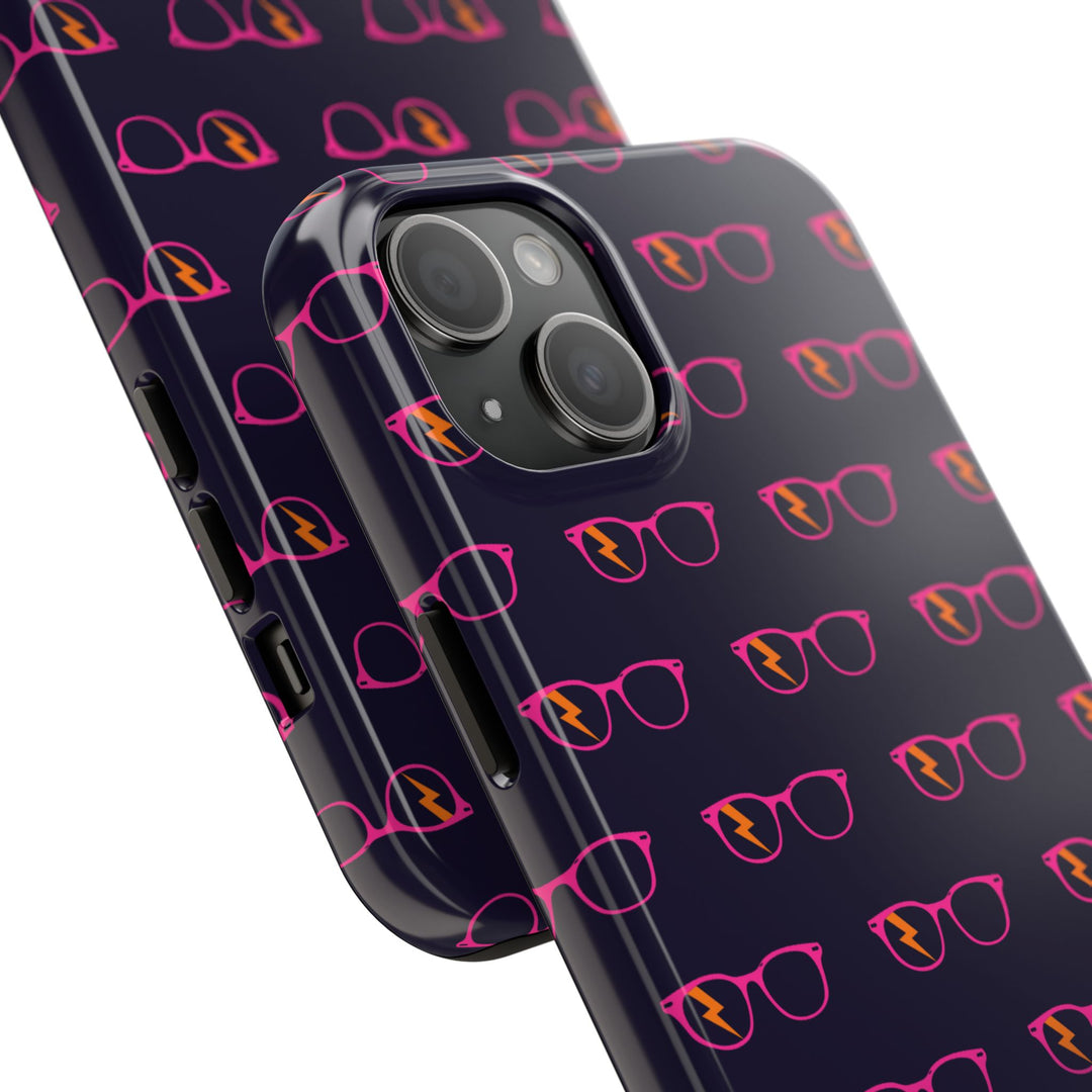 Pink/Orange Glasses Pattern Tough Phone Case by Clan of Nerds