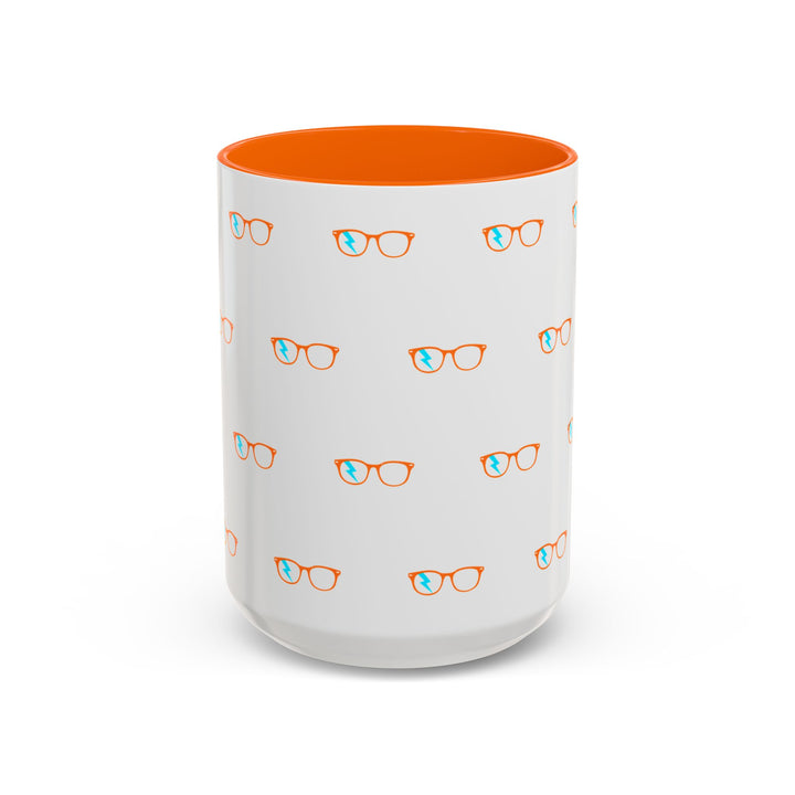 Scholar Glasses Accent Mug in Orange