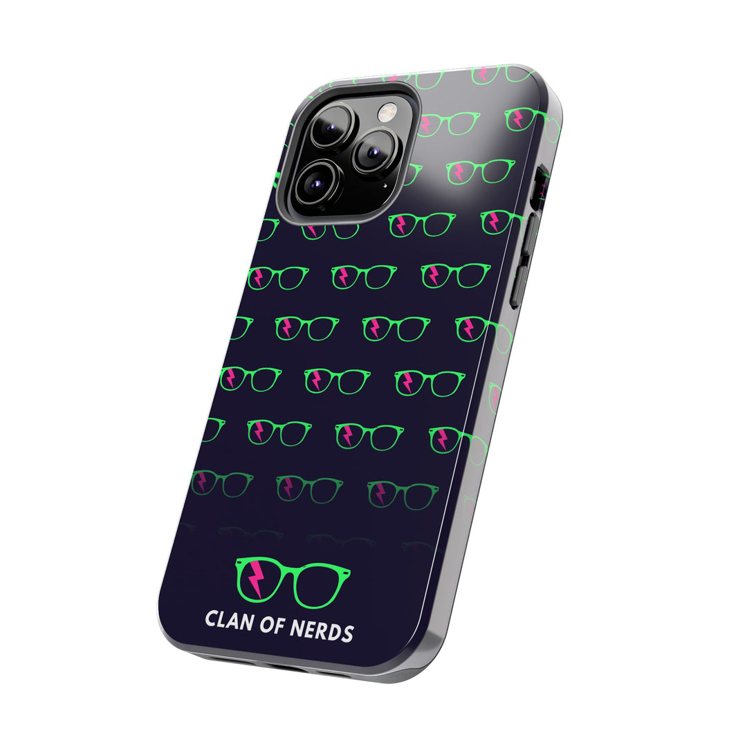 Green/Pink Glasses Pattern Tough Phone Case by Clan of Nerds