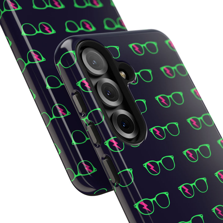 Green/Pink Glasses Pattern Tough Phone Case by Clan of Nerds