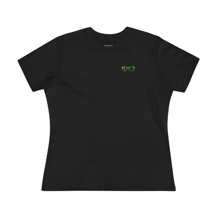 Green/Pink Glasses Women’s Tee by Clan of Nerds