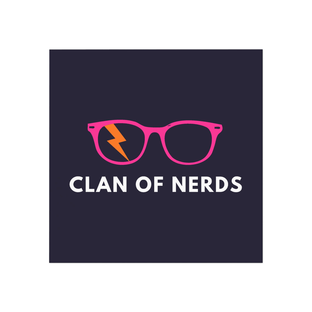 Pink/Orange Glasses Square Magnet by Clan of Nerds