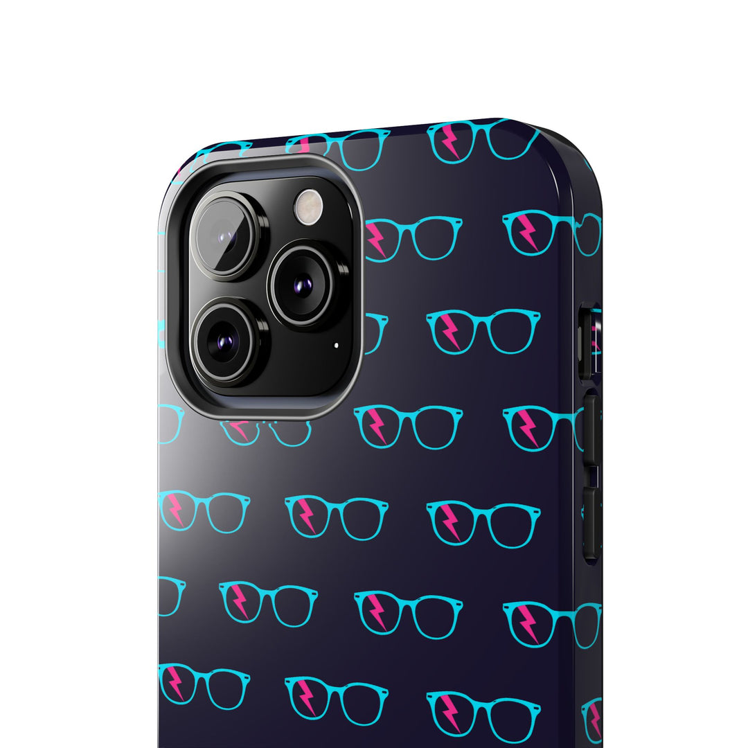 Cyan/Pink Glasses Pattern Tough Phone Case by Clan of Nerds