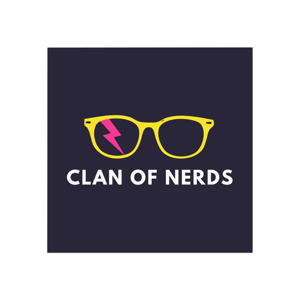 Yellow/Pink Glasses Square Magnet by Clan of Nerds