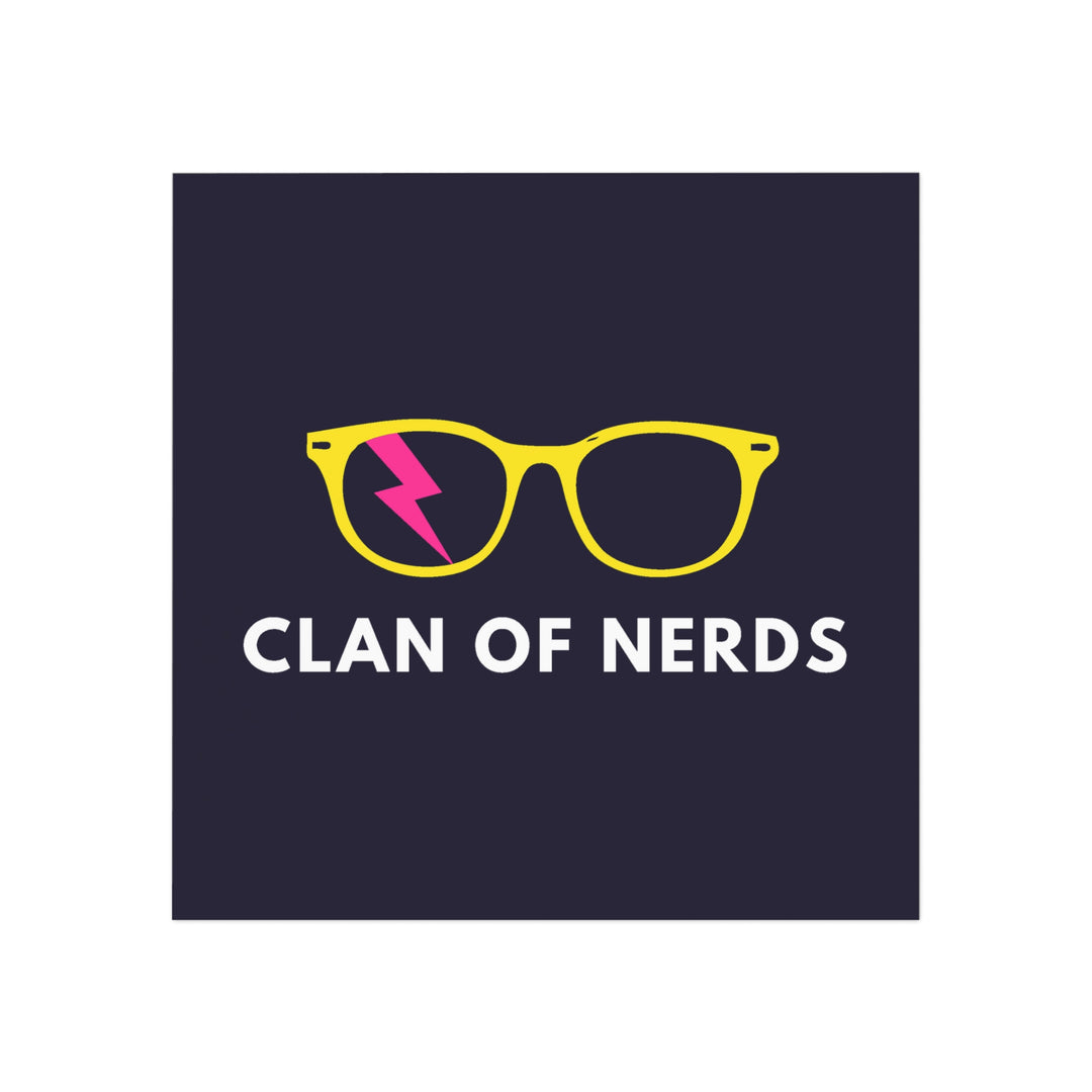 Yellow/Pink Glasses Square Magnet by Clan of Nerds