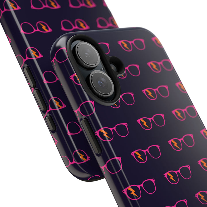 Pink/Orange Glasses Pattern Tough Phone Case by Clan of Nerds