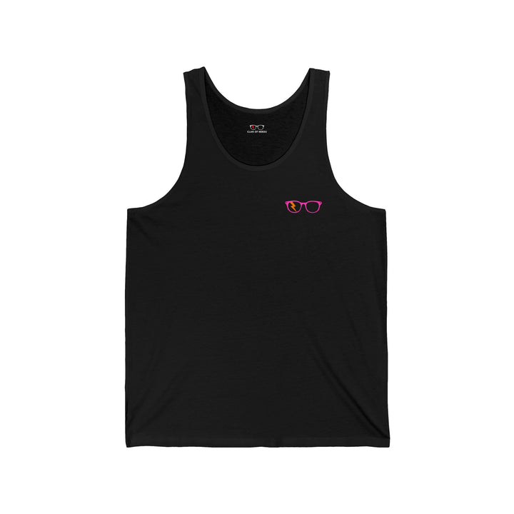 Pink/Orange Glasses Men’s Tank in Black