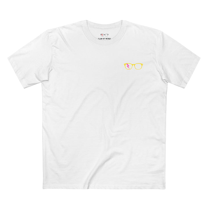 Yellow/Pink Glasses Men’s Tee by Clan of Nerds