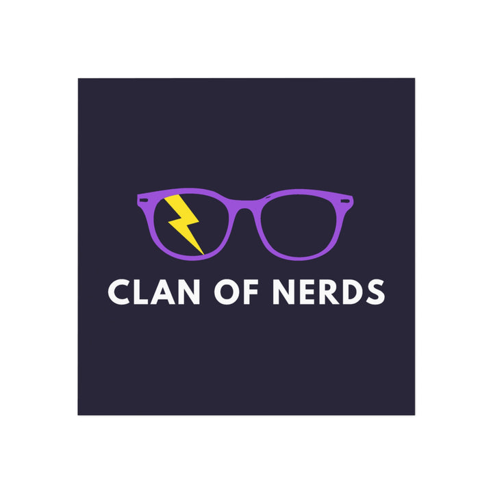 Purple/Yellow Glasses Square Magnet by Clan of Nerds