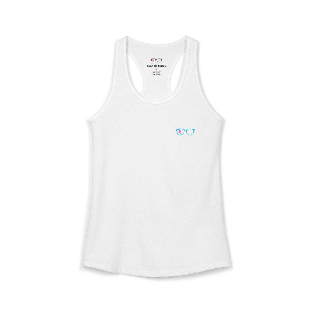 Cyan/Pink Glasses Women’s Tank by Clan of Nerds