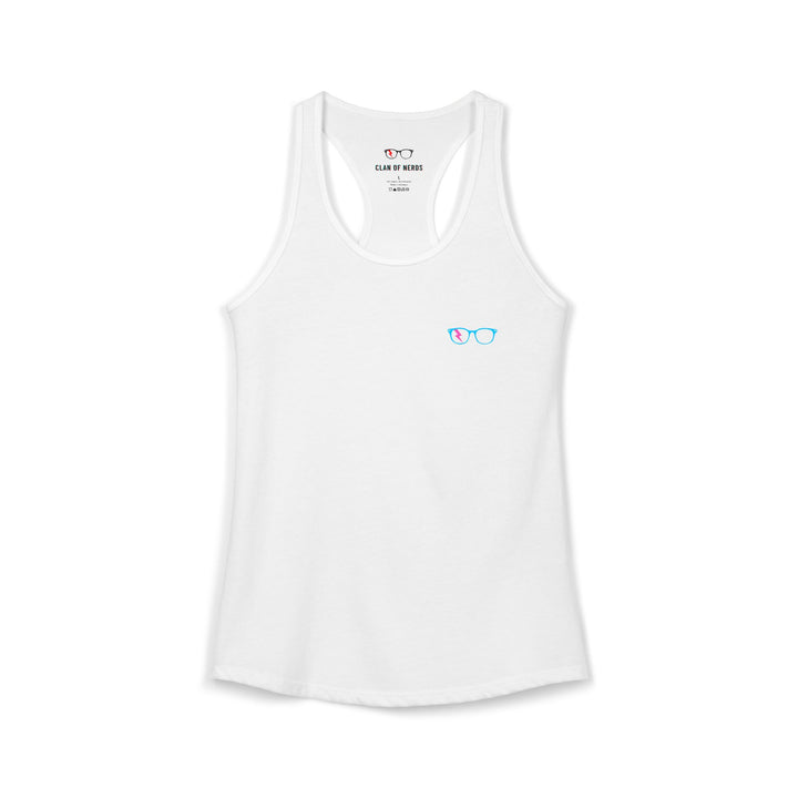 Cyan/Pink Glasses Women’s Tank by Clan of Nerds