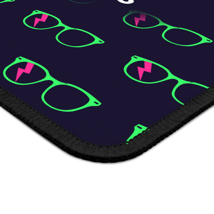 Green/Pink Glasses Pattern Mouse Pad by Clan of Nerds