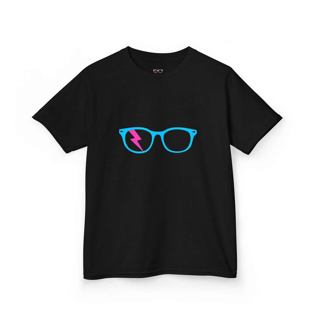 Cyan/Pink Glasses Kids Tee by Clan of Nerds