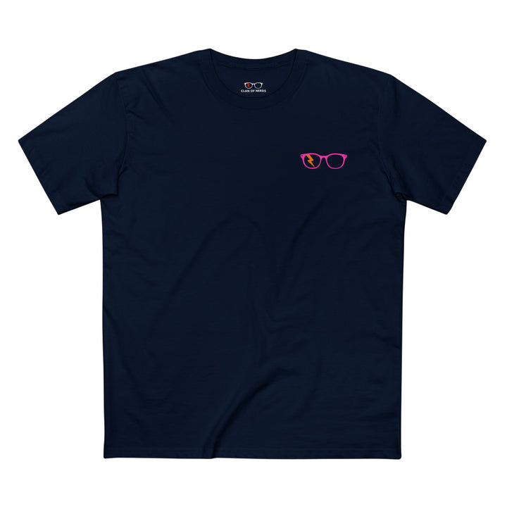 Pink/Orange Glasses Men’s Tee by Clan of Nerds