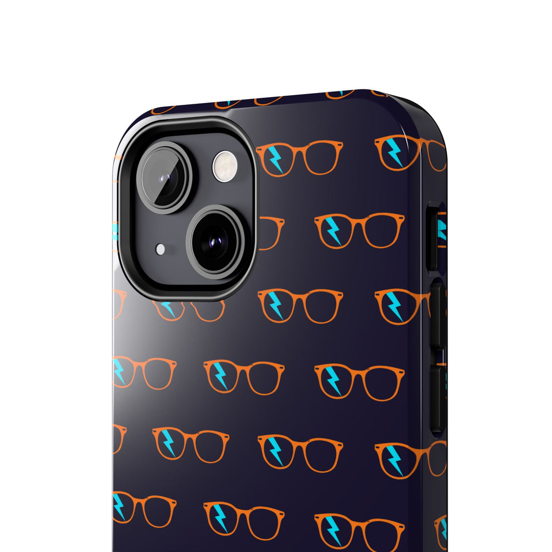 Orange/Cyan Glasses Pattern Tough Phone Case by Clan of Nerds
