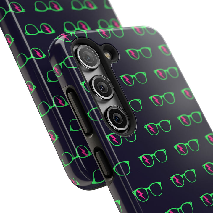 Green/Pink Glasses Pattern Tough Phone Case by Clan of Nerds