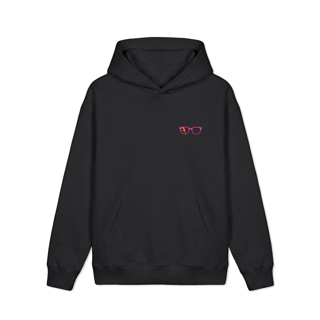 Pink/Orange Glasses Men’s Hoodie by Clan of Nerds