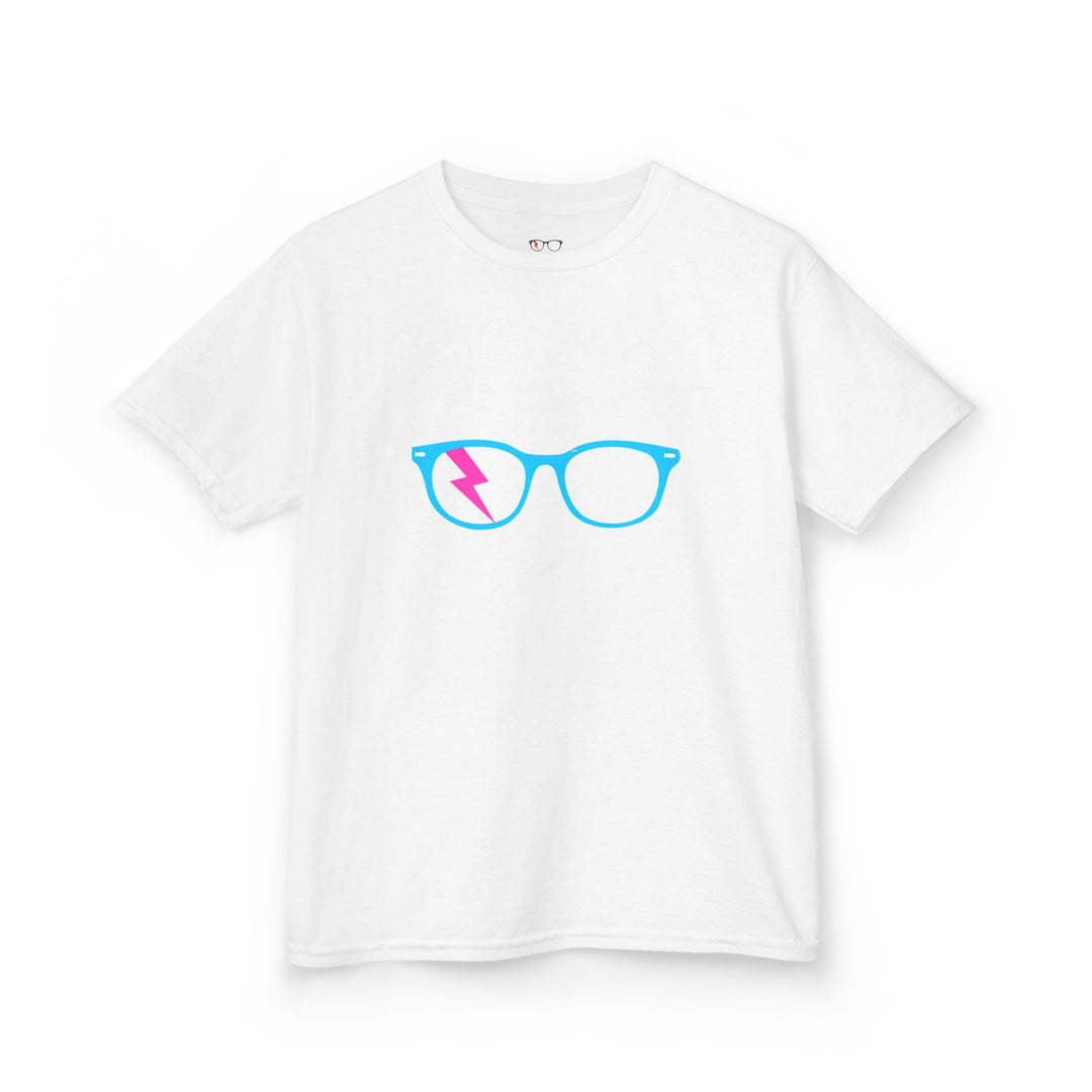 Cyan/Pink Glasses Kids Tee by Clan of Nerds