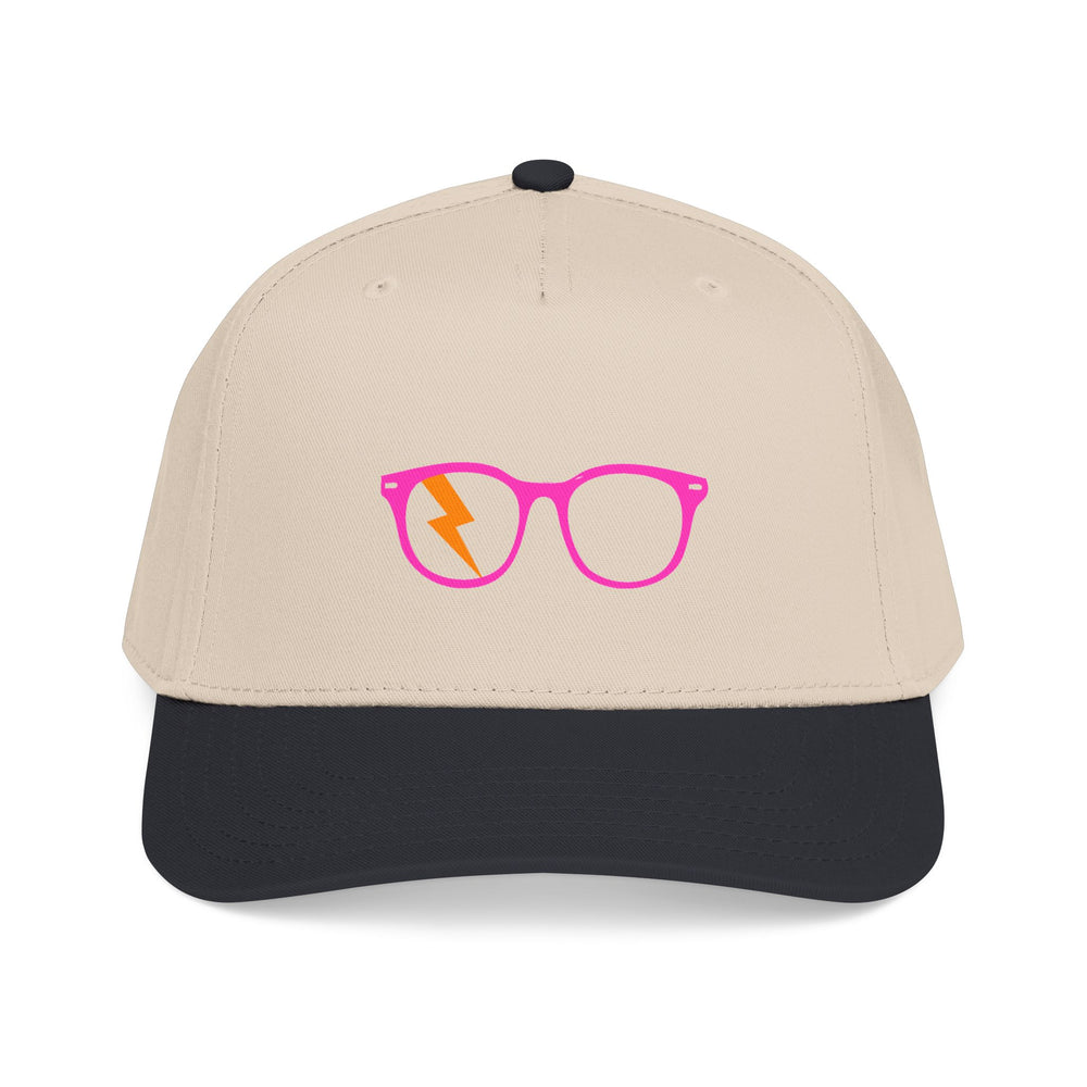 Pink/Orange Glasses Cap in Black/Natural