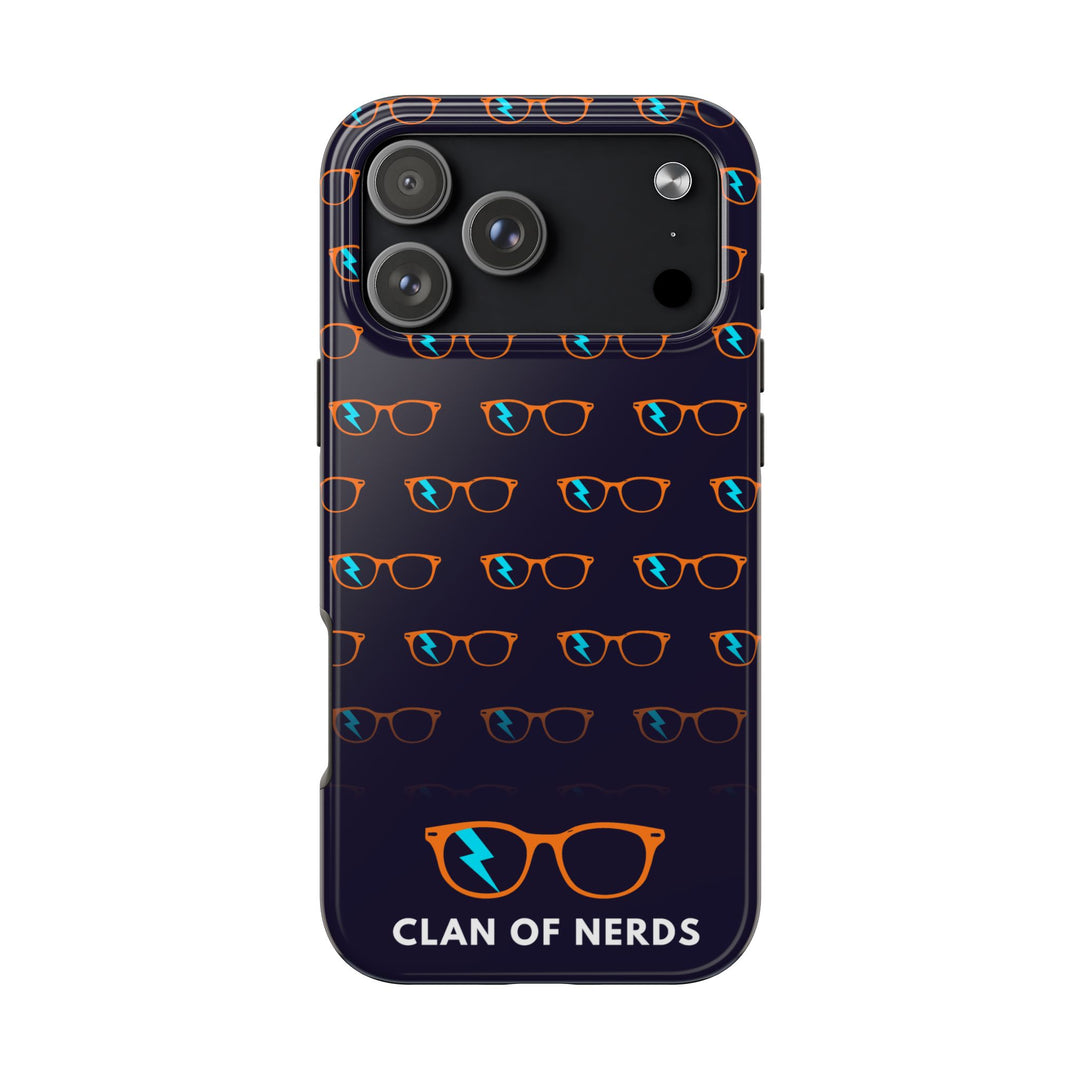 Orange/Cyan Glasses Pattern Tough Phone Case by Clan of Nerds