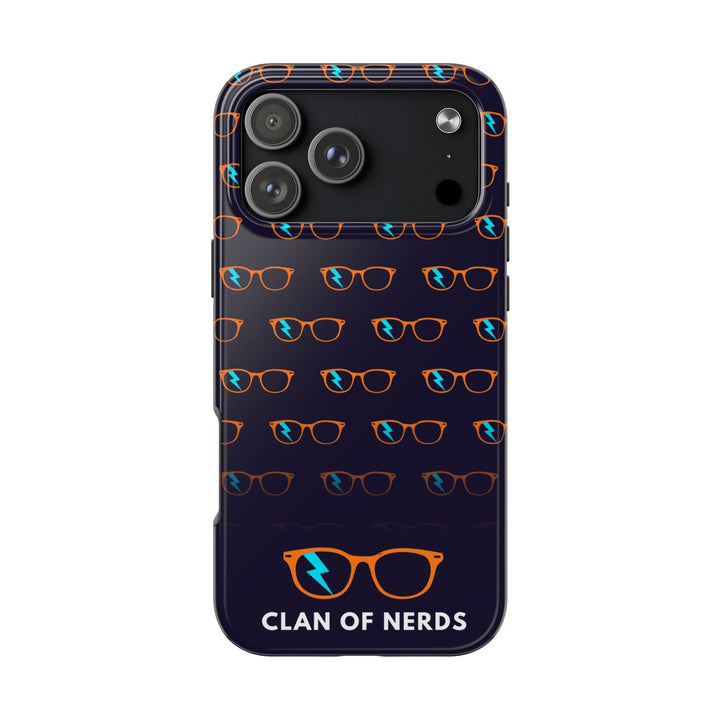 Orange/Cyan Glasses Pattern Tough Phone Case by Clan of Nerds