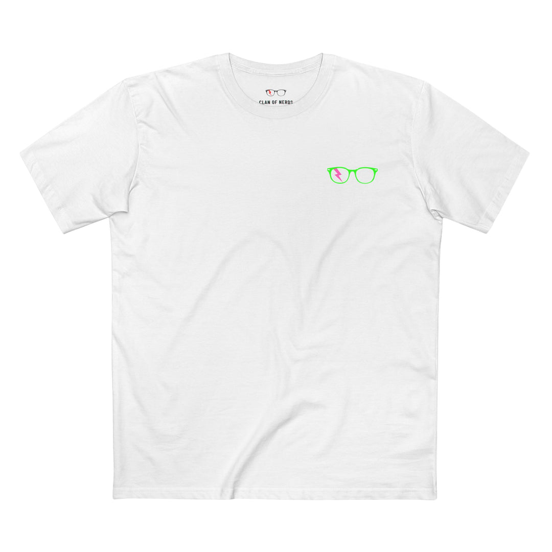 Green/Pink Glasses Men’s Tee by Clan of Nerds