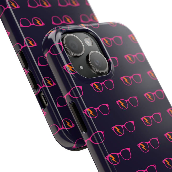 Pink/Orange Glasses Pattern Tough Phone Case by Clan of Nerds