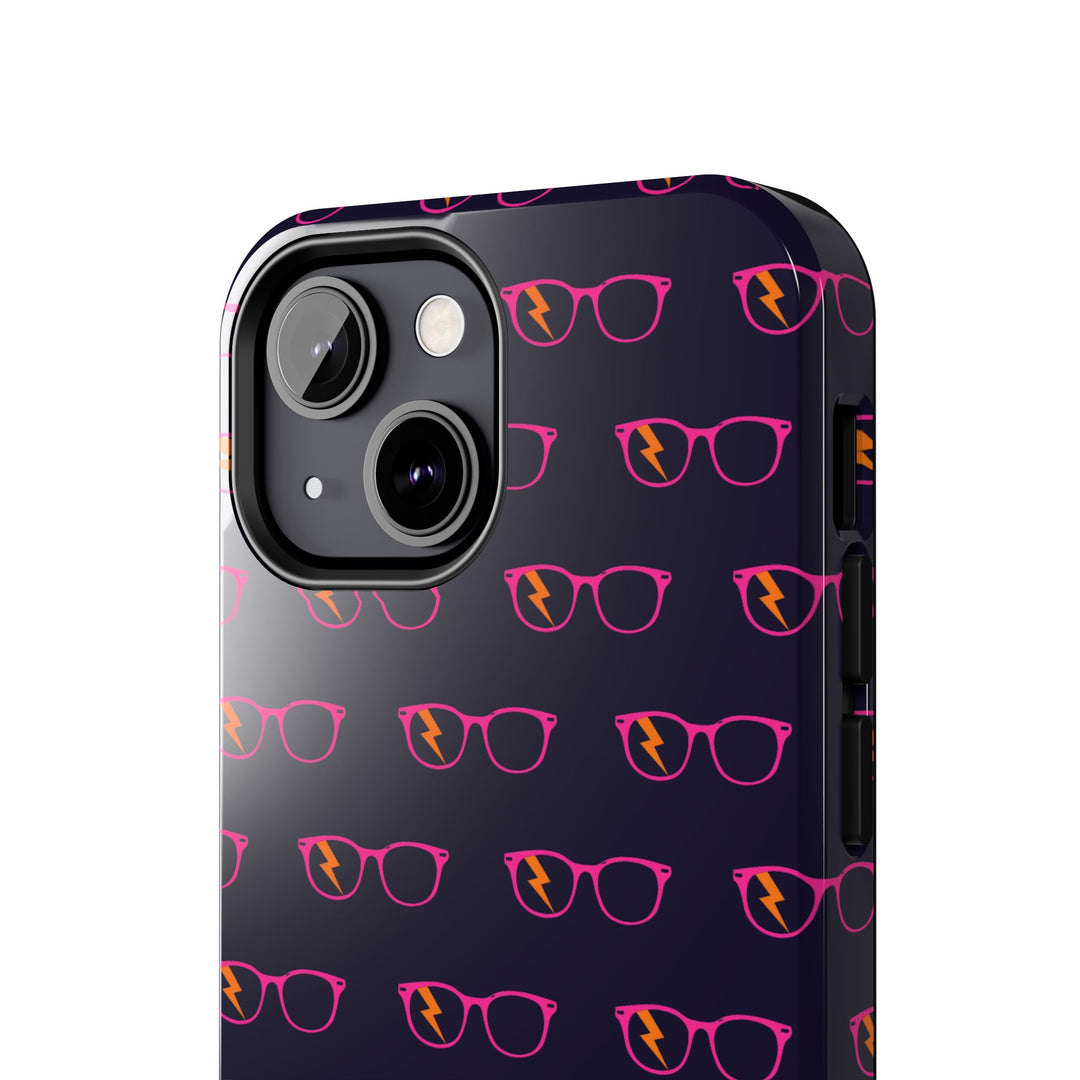 Pink/Orange Glasses Pattern Tough Phone Case by Clan of Nerds