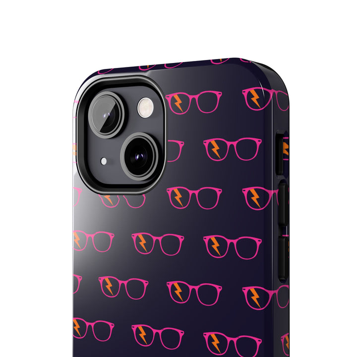 Pink/Orange Glasses Pattern Tough Phone Case by Clan of Nerds