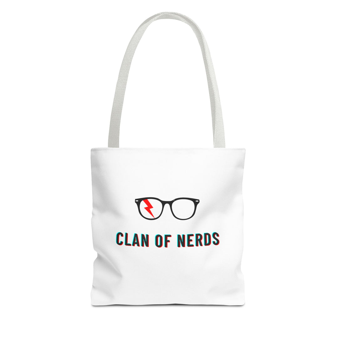 Nerd Glasses Canvas Tote in White