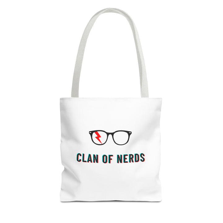 Nerd Glasses Canvas Tote in White