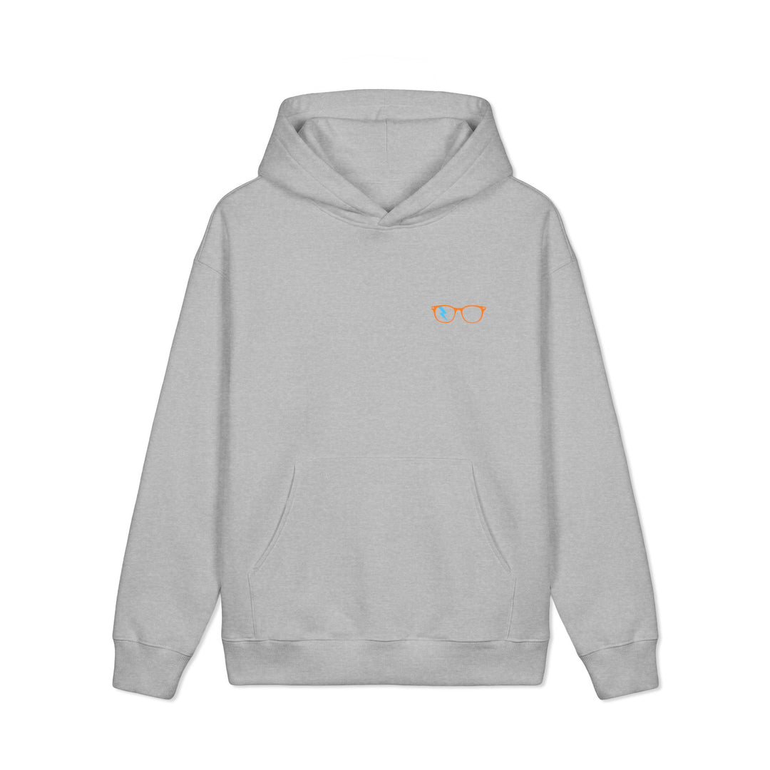 Orange/Cyan Glasses Men’s Hoodie by Clan of Nerds