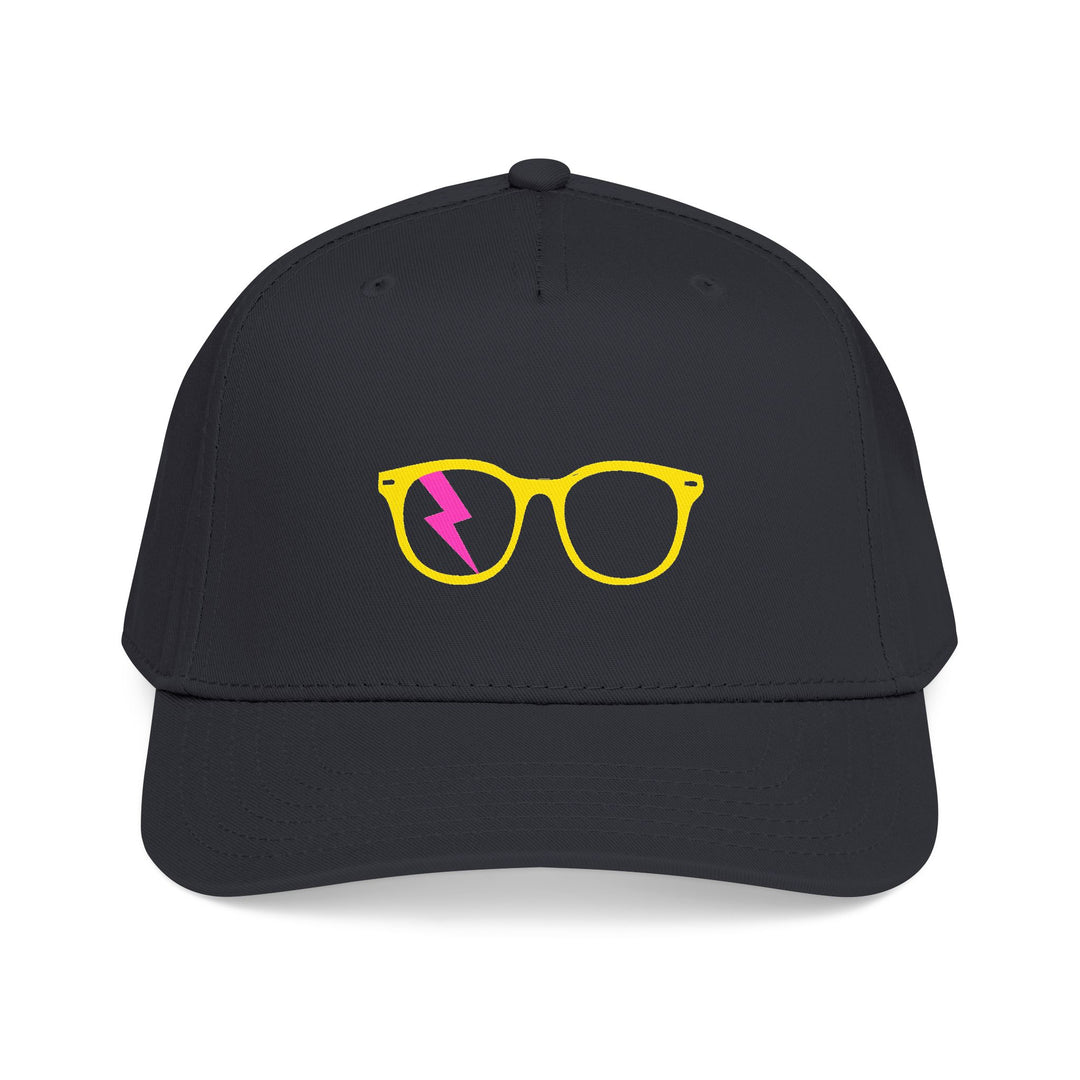 Yellow/Pink Glasses Cap in Black