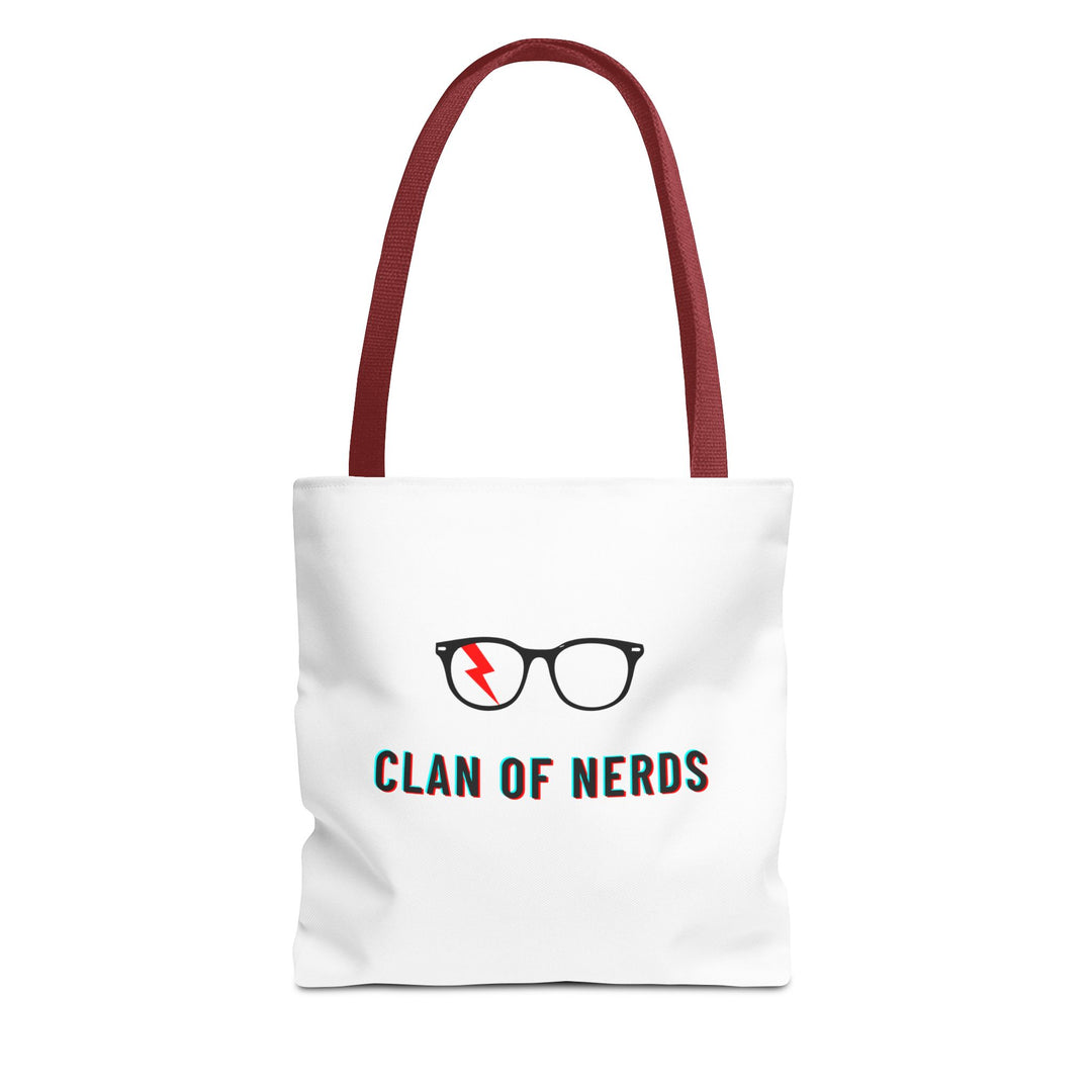 Nerd Glasses Canvas Tote in Red