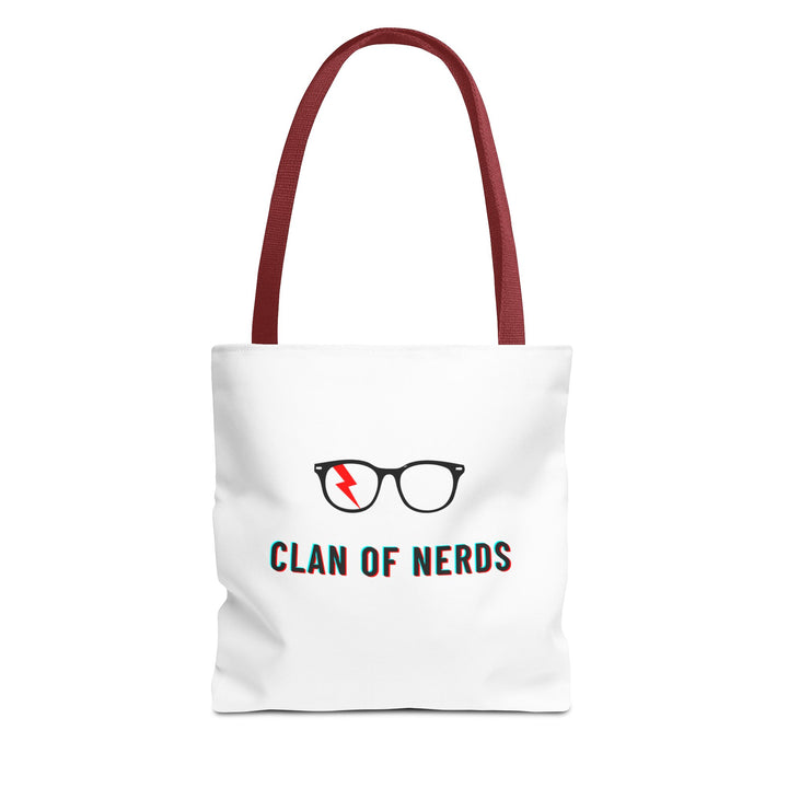 Nerd Glasses Canvas Tote in Red