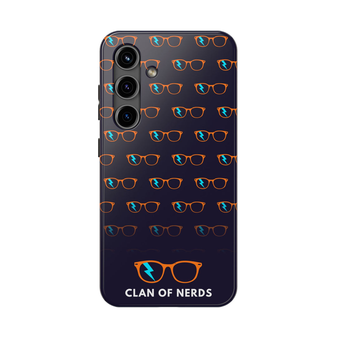 Orange/Cyan Glasses Pattern Tough Phone Case by Clan of Nerds